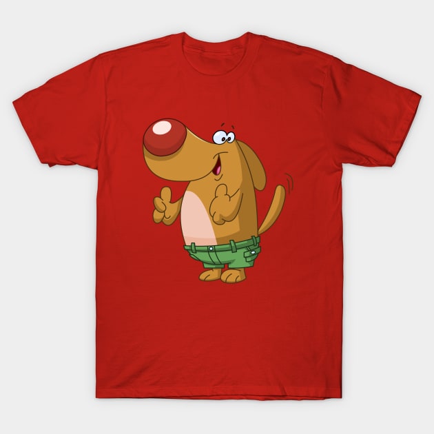 Thumbs up Dog T-Shirt by DigiToonsTreasures